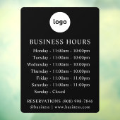 ロゴと営業時間 | カスタムデカール看板 ウィンドウサイン (シート3)
