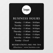 ロゴと営業時間 | カスタムデカール看板 ウィンドウサイン (シート)