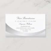 ロゴと宝石飾付きの貴白シルバー 名刺 (裏面)