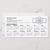 ロゴと情報入りシンプル2027年カレンダー シーズンカード (正面)