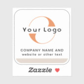 ロゴと文字を使用したビニールスクエアウォーターボトルビジネス シール (シート)