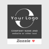 ロゴと文字を使用したビニールスクエアウォーターボトルビジネス シール (シート)