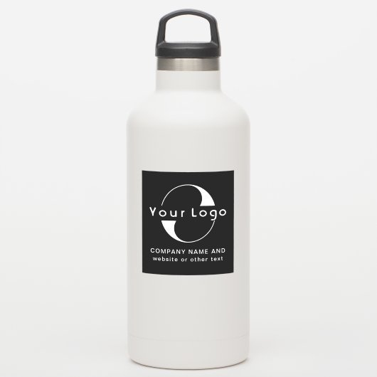 ロゴと文字を使用したビニールスクエアウォーターボトルビジネス シール (ウォーターボトル)