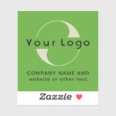 ロゴと文字を使用したビニールスクエアウォーターボトルビジネス シール (シート)