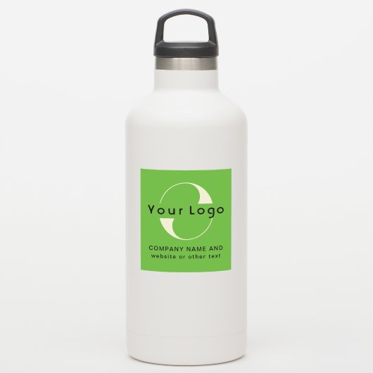 ロゴと文字を使用したビニールスクエアウォーターボトルビジネス シール (ウォーターボトル)