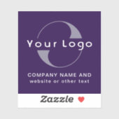 ロゴと文字を使用したビニールスクエアウォーターボトルビジネス シール (シート)