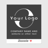 ロゴと文字オンVinyl square Business Laptop Black シール (シート)