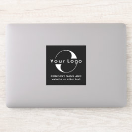 ロゴと文字オンVinyl square Business Laptop Black シール