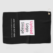 ロゴと文字カスタムビジネスシモダンックの追加 ゴルフタオル (横)