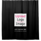 ロゴと文字カスタムビジネスシモダンックの追加 シャワーカーテン (正面)