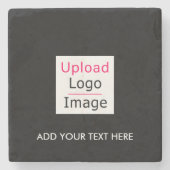 ロゴと文字カスタムビジネスシモダンックの追加 ストーンコースター (正面)