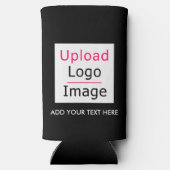 ロゴと文字カスタムビジネスシモダンックの追加 スリム缶クーラー (裏面)