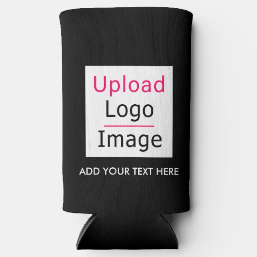 ロゴと文字カスタムビジネスシモダンックの追加 スリム缶クーラー (正面)