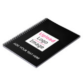 ロゴと文字カスタムビジネスシモダンックの追加 ノートブック (左側)