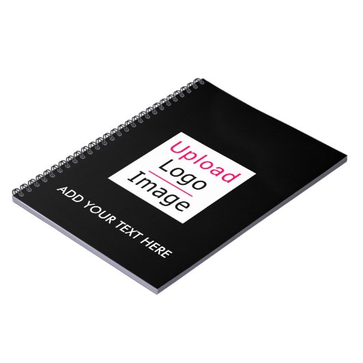 ロゴと文字カスタムビジネスシモダンックの追加 ノートブック (左側)