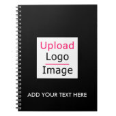 ロゴと文字カスタムビジネスシモダンックの追加 ノートブック (正面)