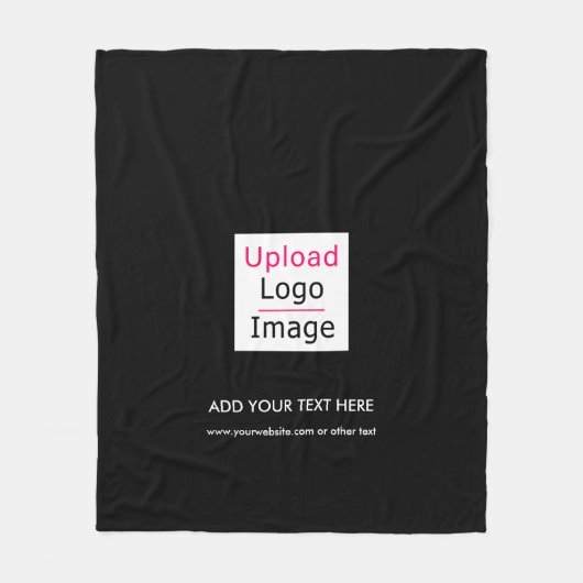 ロゴと文字カスタムビジネスシモダンックの追加 フリースブランケット (正面)