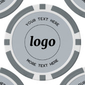 ロゴと文字ビジネスプロモーションパウダーブルー ポーカーチップ