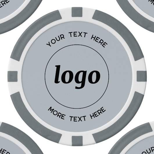 ロゴと文字ビジネスプロモーションパウダーブルー ポーカーチップ