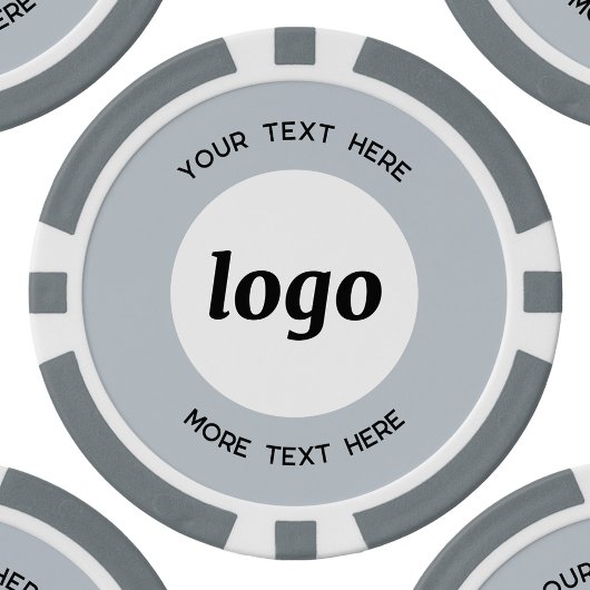 ロゴと文字ビジネスプロモーションパウダーブルー ポーカーチップ