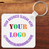 ロゴと文字付きプロモーションキーチェーン キーホルダー (裏面)