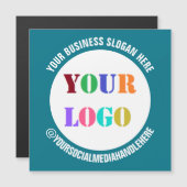 ロゴと文字磁気名刺テンプレート (正面/裏面)