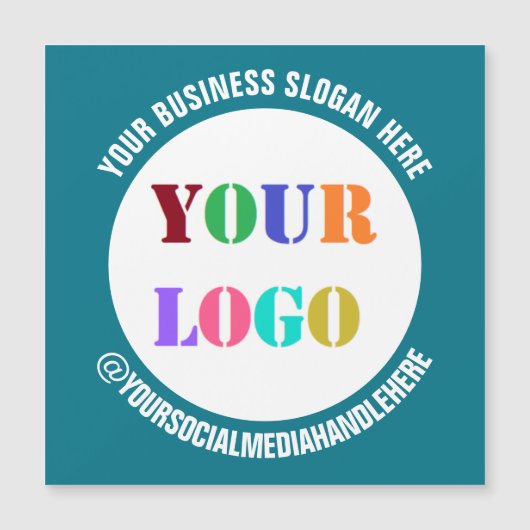 ロゴと文字磁気名刺テンプレート (正面)