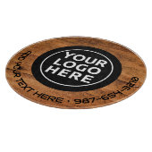 ロゴと文字 | カスタム業務用ガラス板 カッティングボード (角)