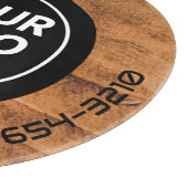 ロゴと文字 | カスタム業務用ガラス板 カッティングボード (角)