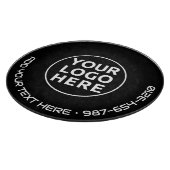 ロゴと文字 | カスタム業務用ガラス板 カッティングボード (角)