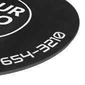 ロゴと文字 | カスタム業務用ガラス板 カッティングボード (角)