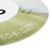 ロゴと文字 | カスタム業務用ガラス板 カッティングボード (角)