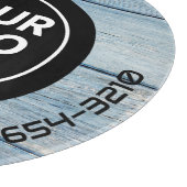 ロゴと文字 | カスタム業務用ガラス板 カッティングボード (角)