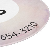 ロゴと文字 | カスタム業務用ガラス板 カッティングボード (角)