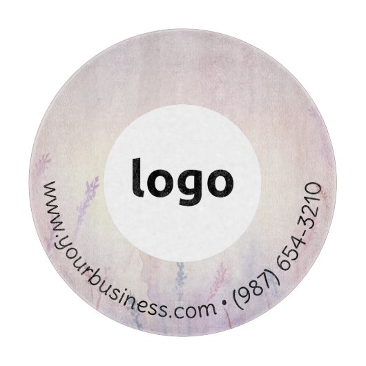 ロゴと文字 | カスタム業務用ガラス板 カッティングボード (正面)