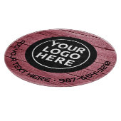 ロゴと文字 | カスタム業務用ガラス板 カッティングボード (角)