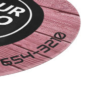 ロゴと文字 | カスタム業務用ガラス板 カッティングボード (角)