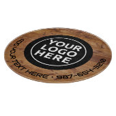 ロゴと文字 | カスタム業務用ガラス板 カッティングボード (角)