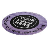 ロゴと文字 | カスタム業務用ガラス板 カッティングボード (角)