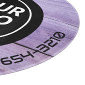 ロゴと文字 | カスタム業務用ガラス板 カッティングボード (角)