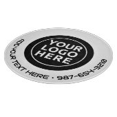 ロゴと文字 | カスタム業務用ガラス板 カッティングボード (角)