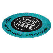 ロゴと文字 | カスタム業務用ガラス板 カッティングボード (角)