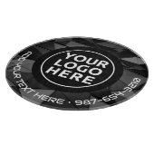 ロゴと文字 | カスタム業務用ガラス板 カッティングボード (角)