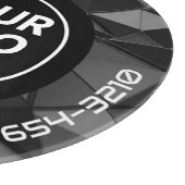 ロゴと文字 | カスタム業務用ガラス板 カッティングボード (角)