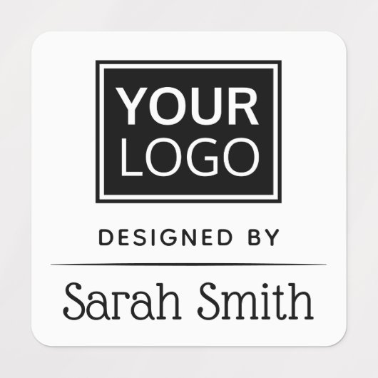 ロゴと文字（区切り記号付き） ラベル (デザイン1)