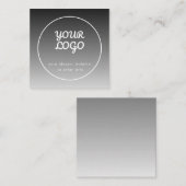 ロゴと文字 |濃い灰色のグラデーション ノートカード (正面/裏面)