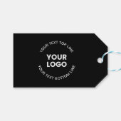 ロゴと文字 |黒 ギフトタグ (正面(横))