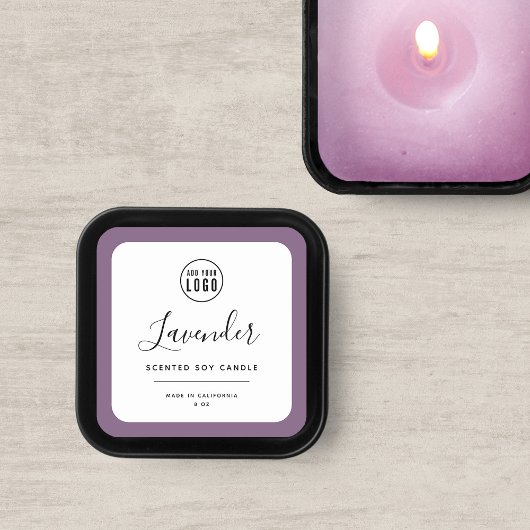 ロゴと編集可能なカラーの製品ラベルを追加 スクエアシール