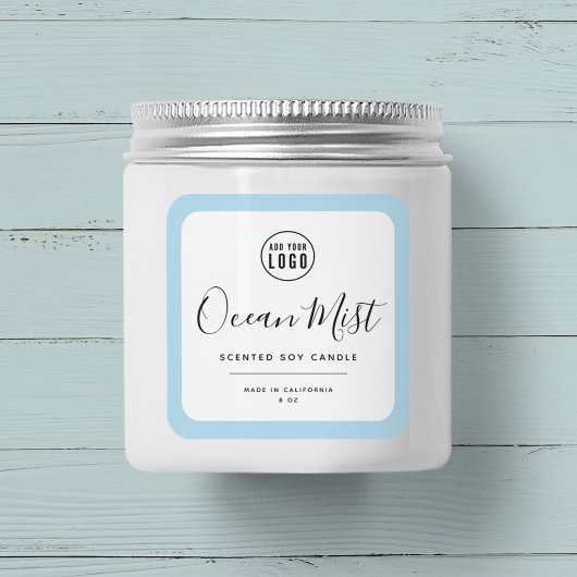 ロゴと編集可能なカラーの製品ラベルを追加 スクエアシール