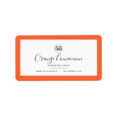 ロゴと編集可能なカラー縁ど製品ラベルの追加 ラベル (正面)